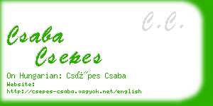 csaba csepes business card